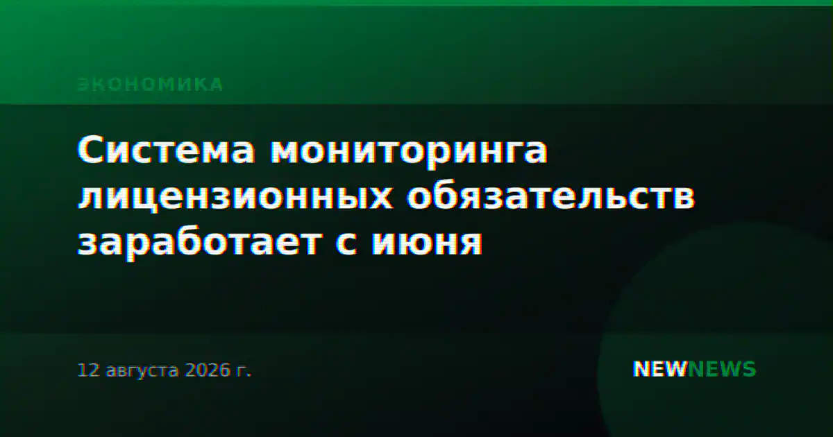 Система мониторинга лицензионных обязательств заработает с июня