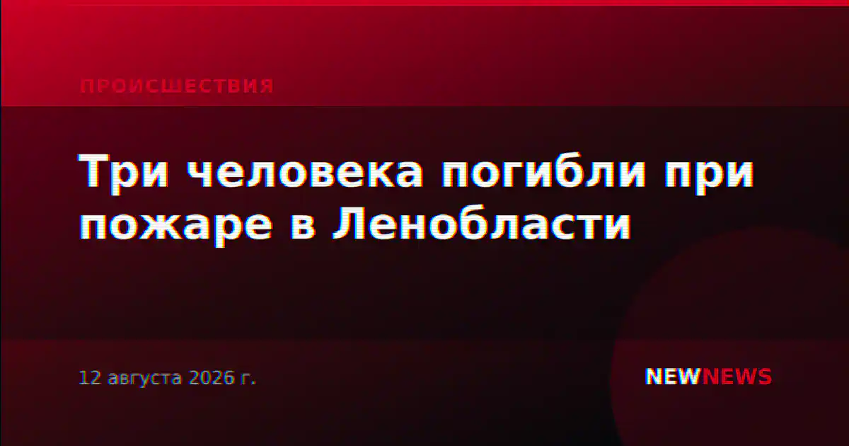 Три человека погибли при пожаре в Ленобласти