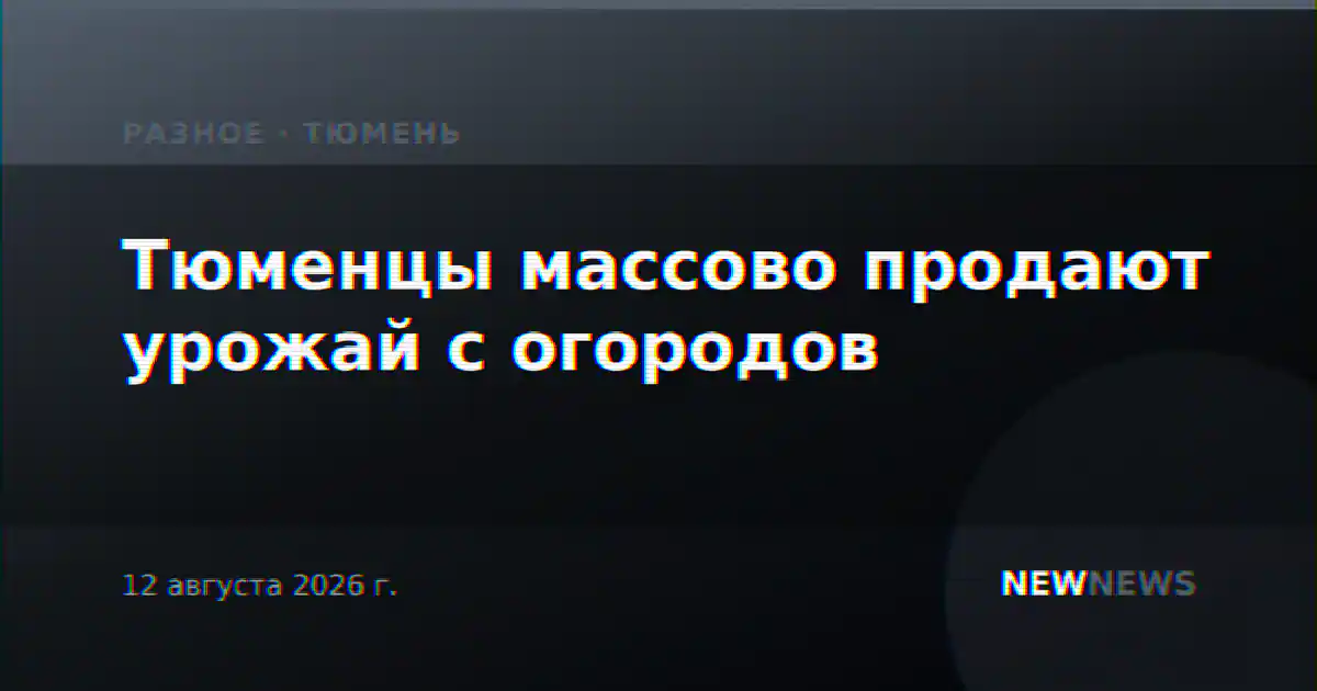 Тюменцы массово продают урожай с огородов