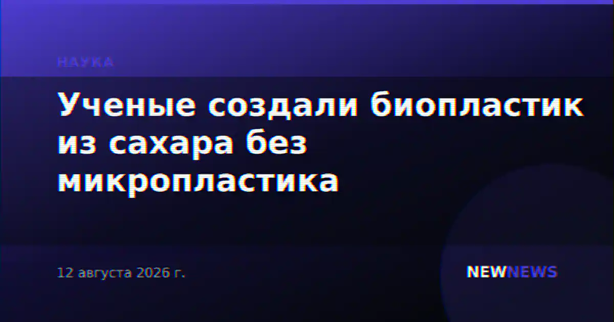 Ученые создали биопластик из сахара без микропластика
