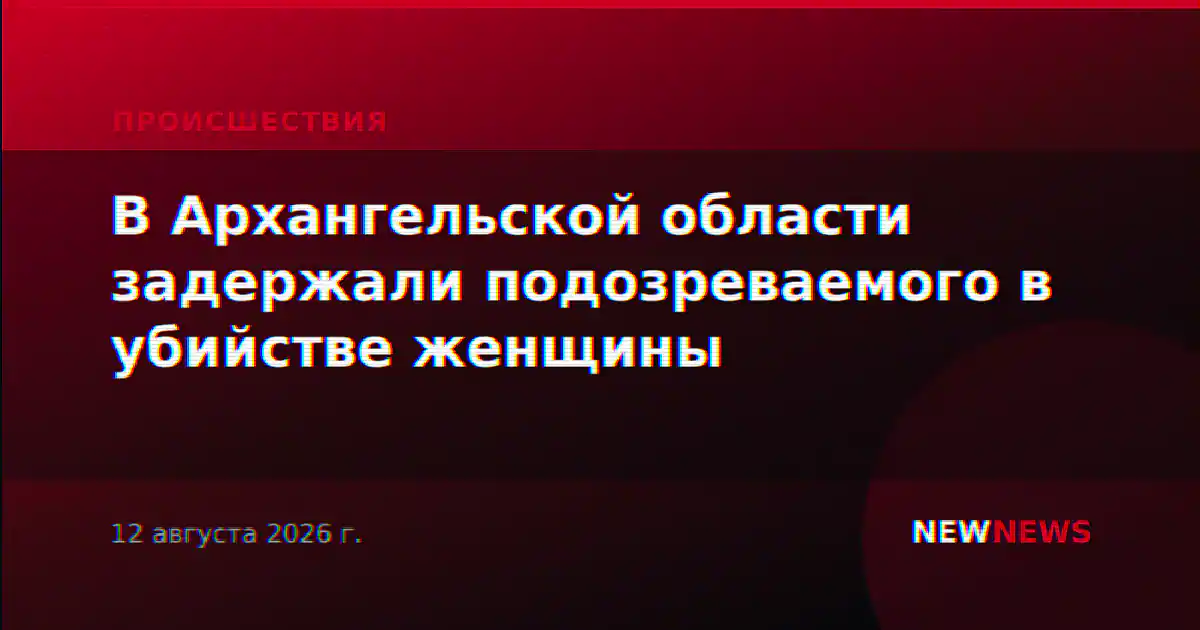 В Архангельской области задержали подозреваемого в убийстве женщины