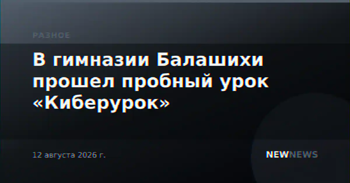 В гимназии Балашихи прошел пробный урок «Киберурок»