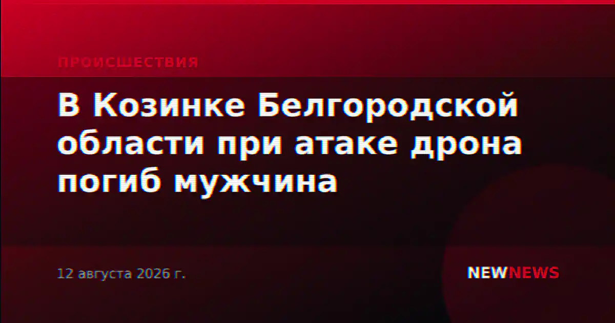 В Козинке Белгородской области при атаке дрона погиб мужчина