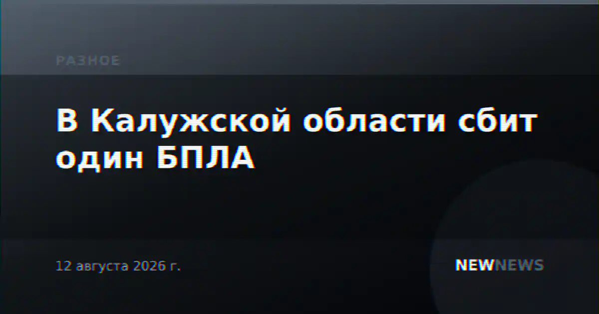 В Калужской области сбит один БПЛА