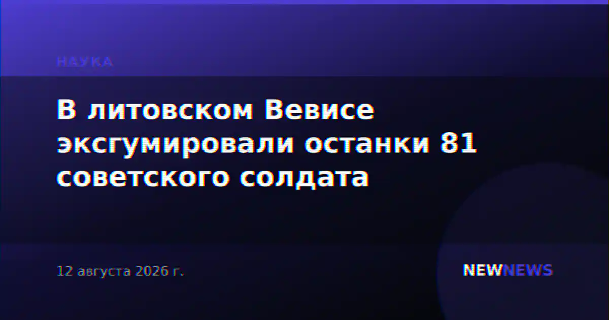 В литовском Вевисе эксгумировали останки 81 советского солдата