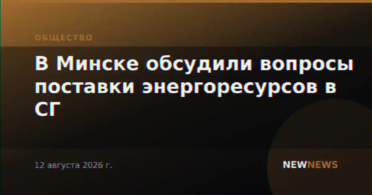 В Минске обсудили вопросы поставки энергоресурсов в СГ