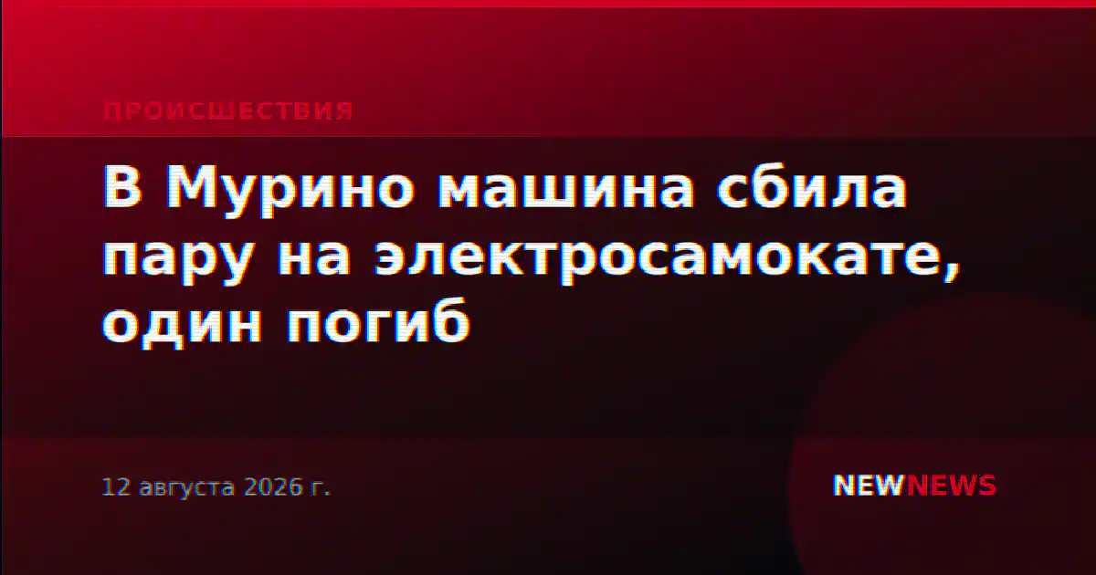 В Мурино машина сбила пару на электросамокате, один погиб