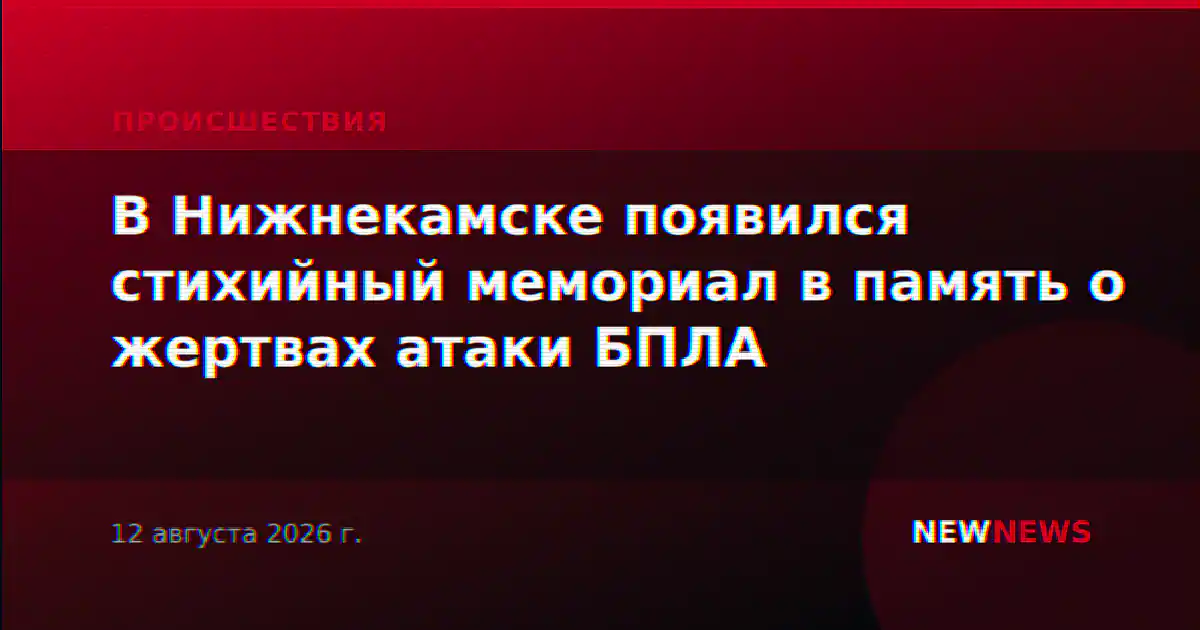 В Нижнекамске появился стихийный мемориал в память о жертвах атаки БПЛА