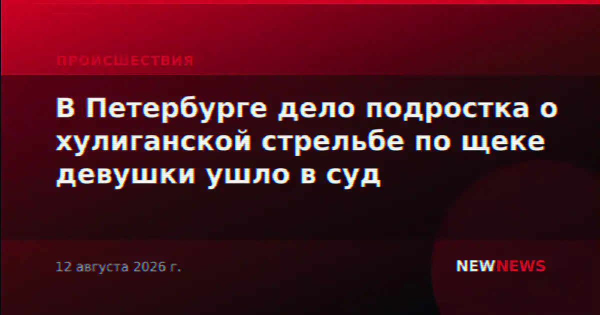 В Петербурге дело подростка о хулиганской стрельбе по щеке девушки ушло в суд