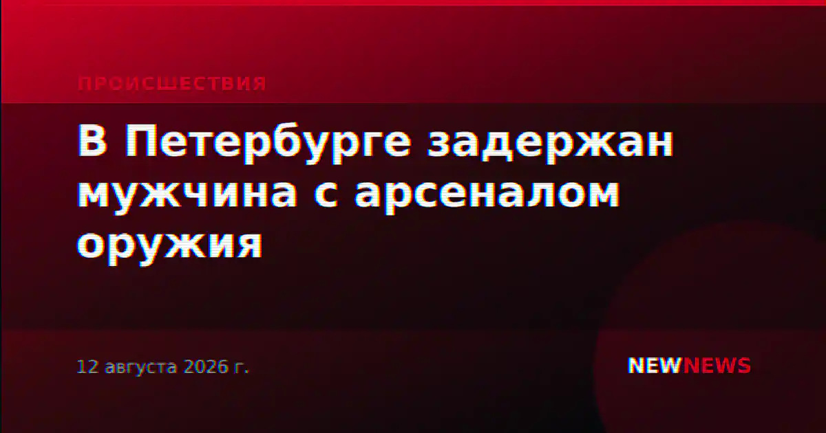 В Петербурге задержан мужчина с арсеналом оружия