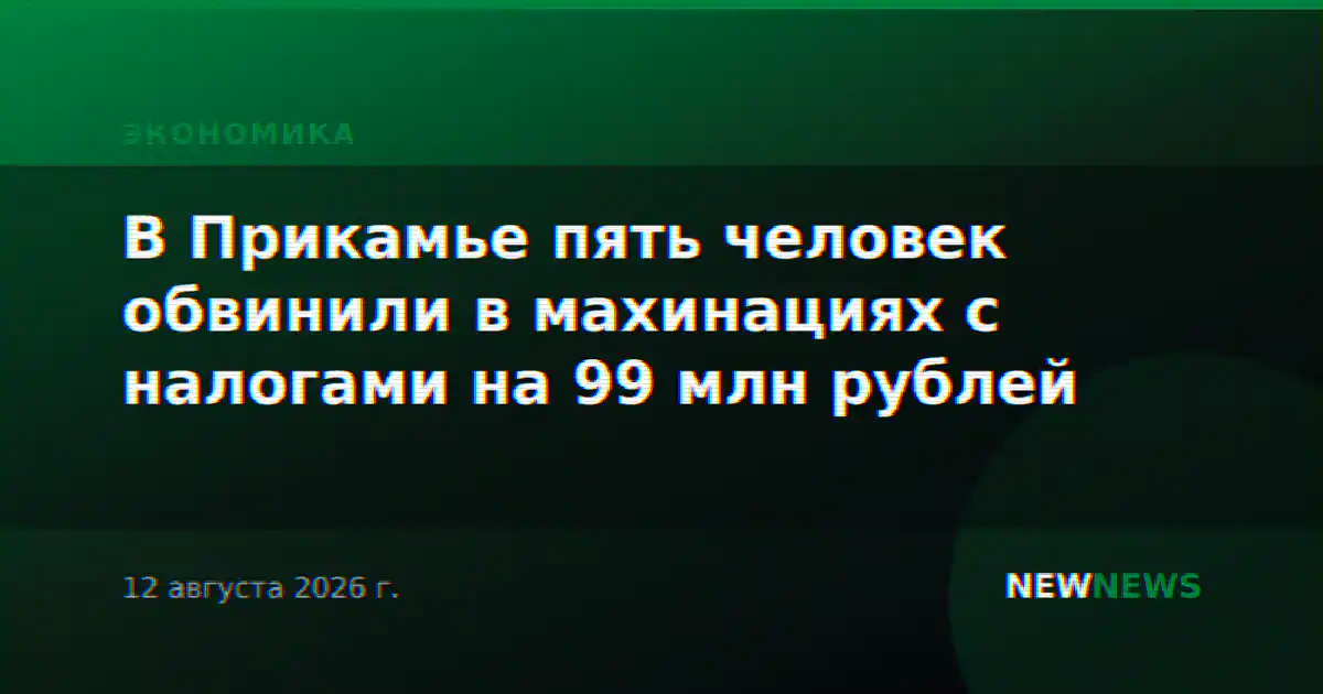 В Прикамье пять человек обвинили в махинациях с налогами на 99 млн рублей