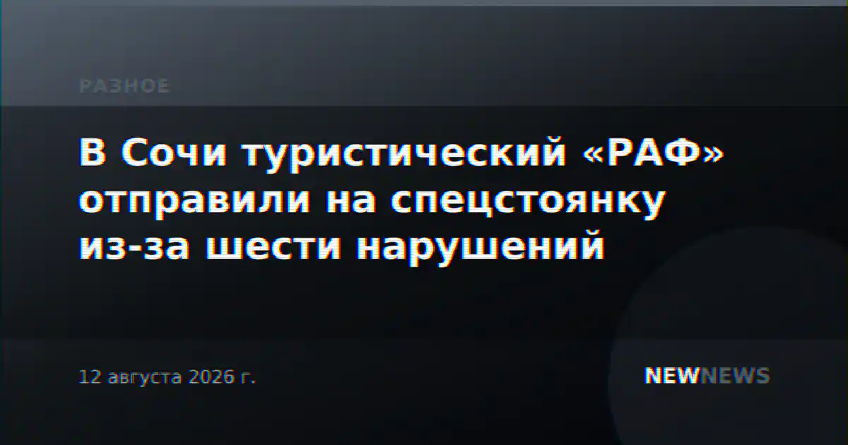 В Сочи туристический «РАФ» отправили на спецстоянку из-за шести нарушений