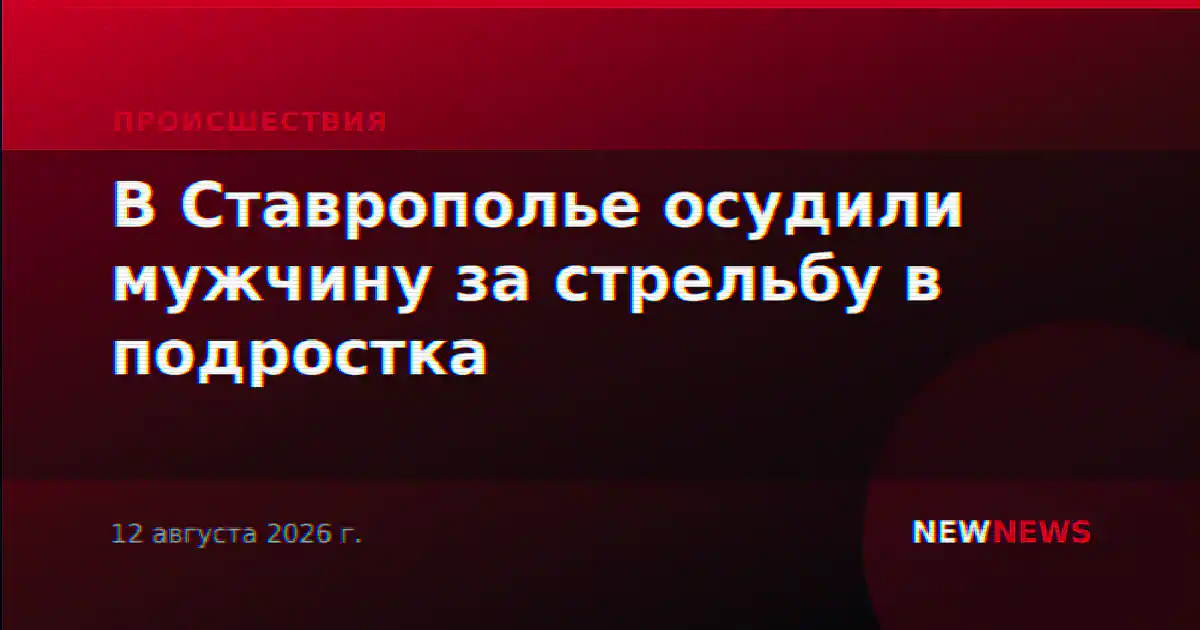 В Ставрополье осудили мужчину за стрельбу в подростка