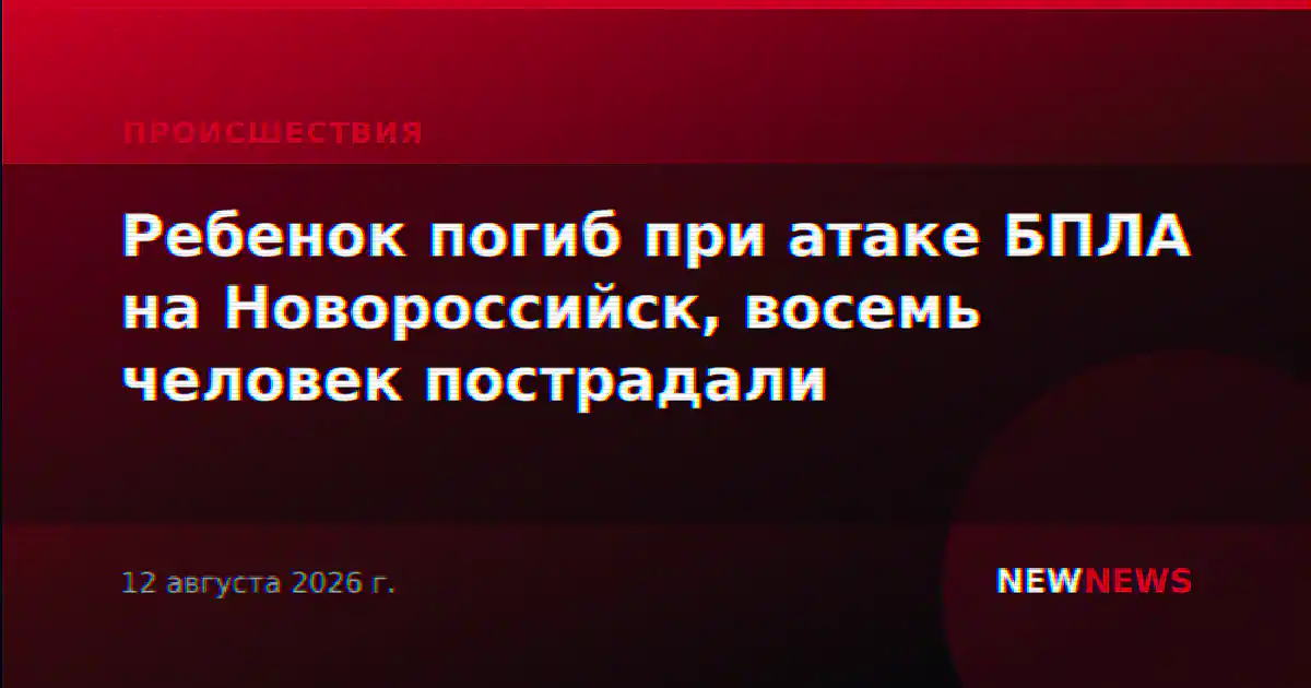 Ребенок погиб при атаке БПЛА на Новороссийск, восемь человек пострадали