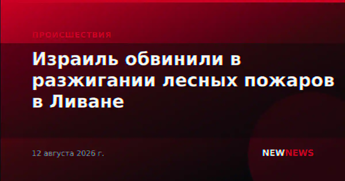Израиль обвинили в разжигании лесных пожаров в Ливане