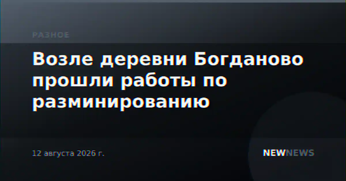 Возле деревни Богданово прошли работы по разминированию