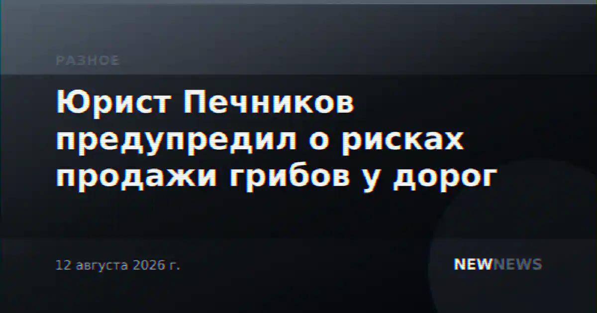 Юрист Печников предупредил о рисках продажи грибов у дорог