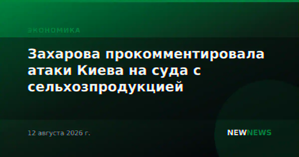 Захарова прокомментировала атаки Киева на суда с сельхозпродукцией