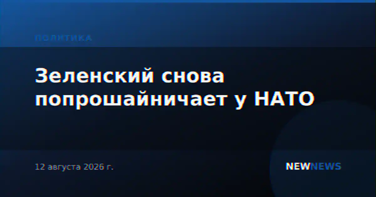 Зеленский снова попрошайничает у НАТО