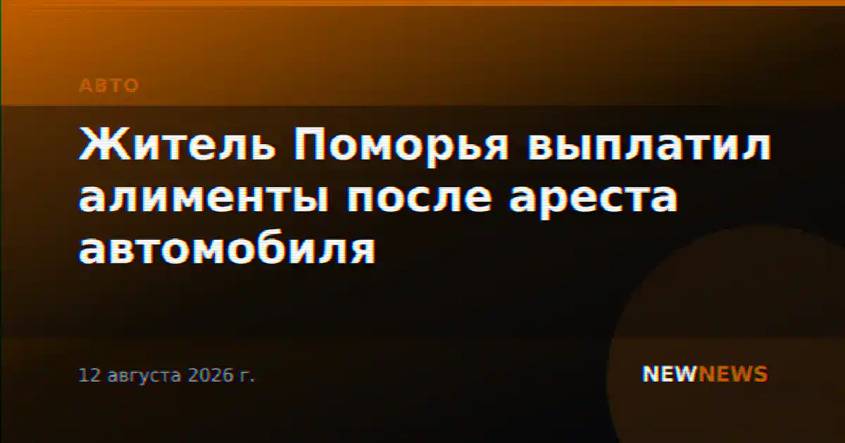 Житель Поморья выплатил алименты после ареста автомобиля