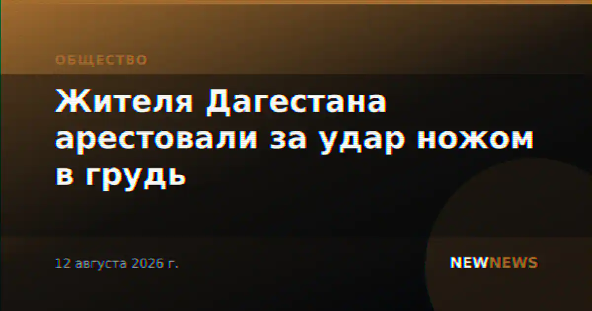 Жителя Дагестана арестовали за удар ножом в грудь