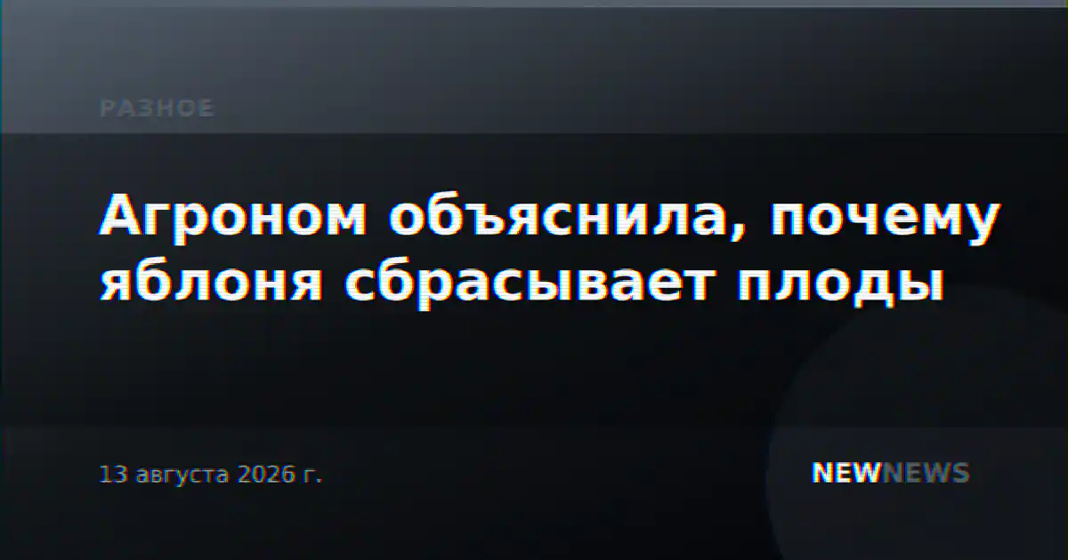 Агроном объяснила, почему яблоня сбрасывает плоды