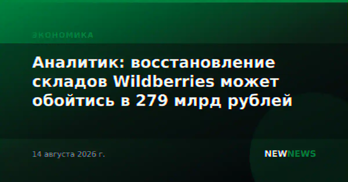 Аналитик: восстановление складов Wildberries может обойтись в 279 млрд рублей
