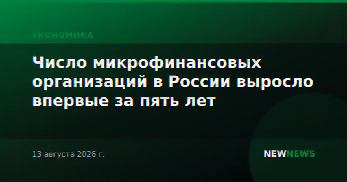 Число микрофинансовых организаций в России выросло впервые за пять лет