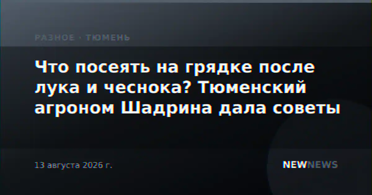 Что посеять на грядке после лука и чеснока? Тюменский агроном Шадрина дала советы