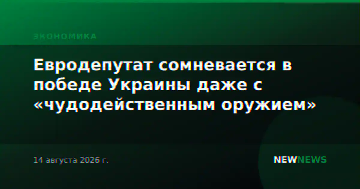 Евродепутат сомневается в победе Украины даже с «чудодейственным оружием»