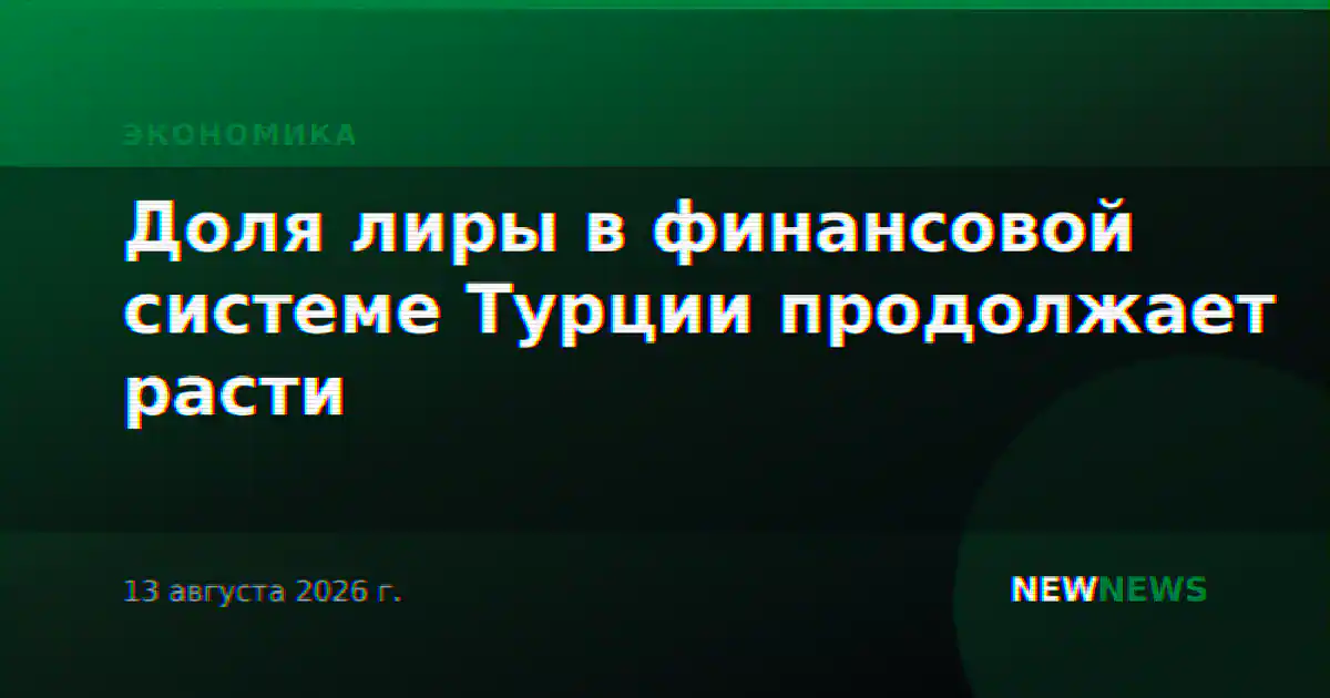 Доля лиры в финансовой системе Турции продолжает расти