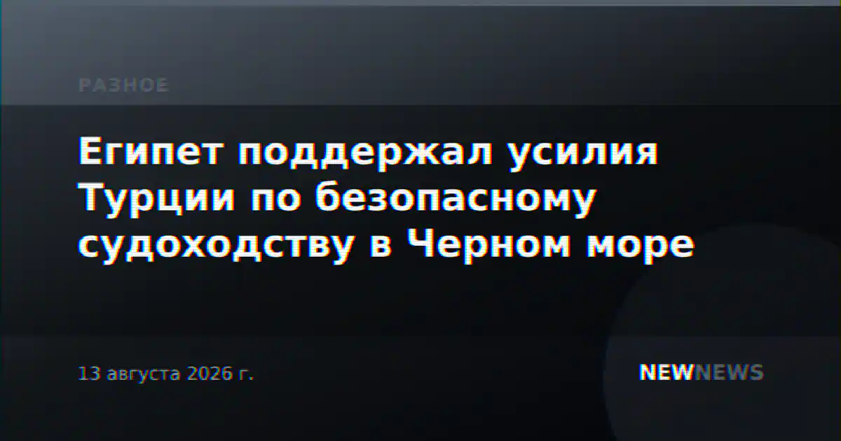 Египет поддержал усилия Турции по безопасному судоходству в Черном море