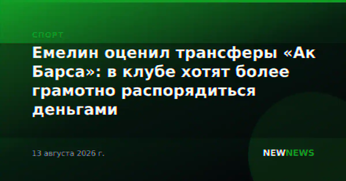 Емелин оценил трансферы «Ак Барса»: в клубе хотят более грамотно распорядиться деньгами