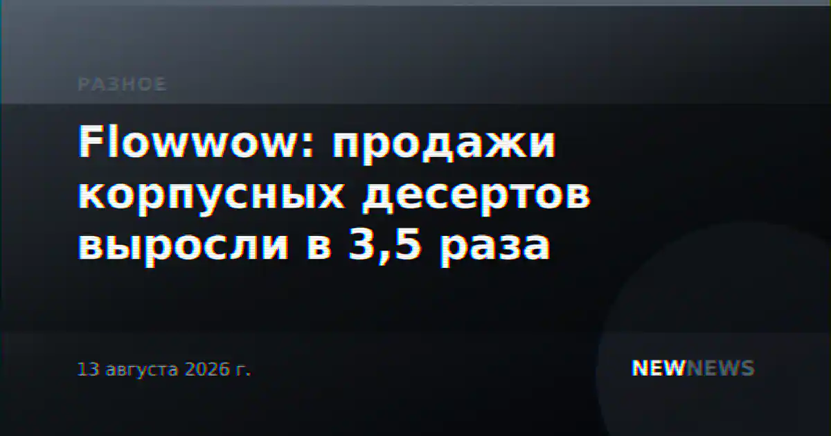 Flowwow: продажи корпусных десертов выросли в 3,5 раза