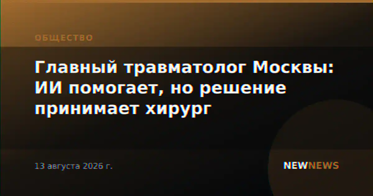 Главный травматолог Москвы: ИИ помогает, но решение принимает хирург