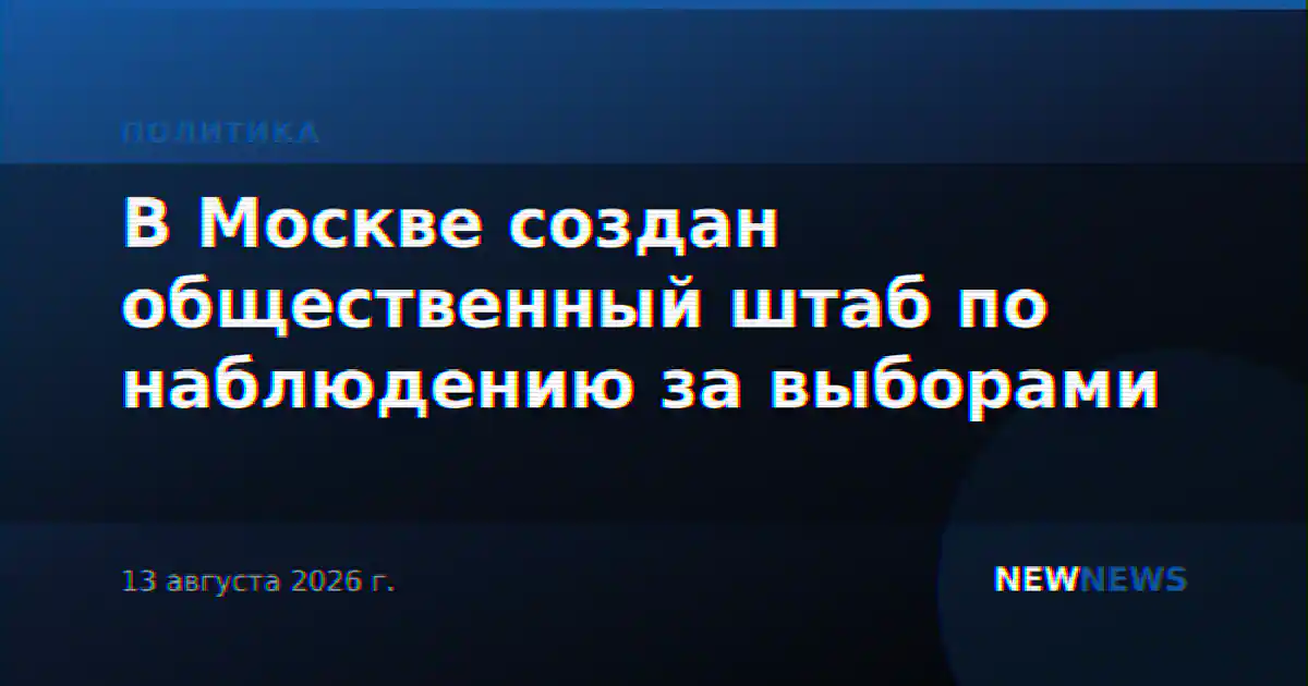 В Москве создан общественный штаб по наблюдению за выборами