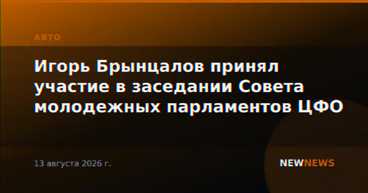 Игорь Брынцалов принял участие в заседании Совета молодежных парламентов ЦФО