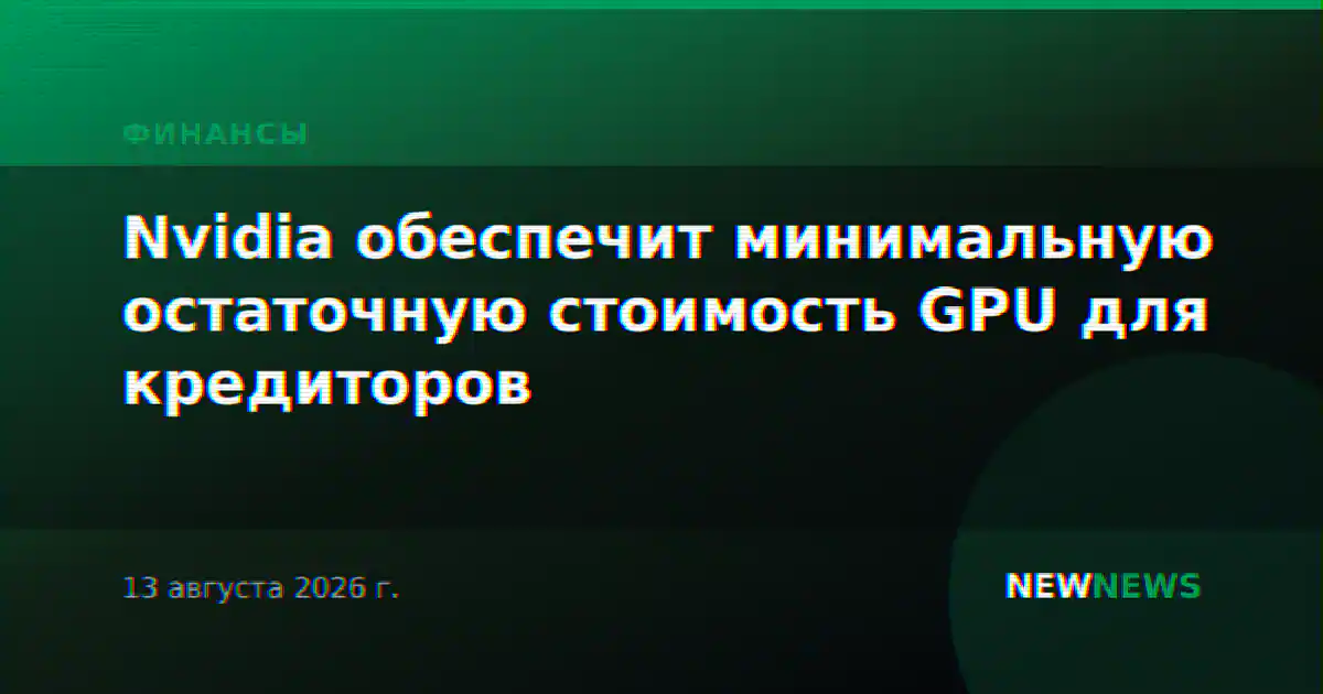 Nvidia обеспечит минимальную остаточную стоимость GPU для кредиторов