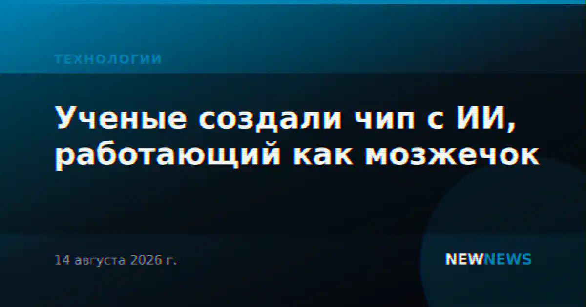 Ученые создали чип с ИИ, работающий как мозжечок
