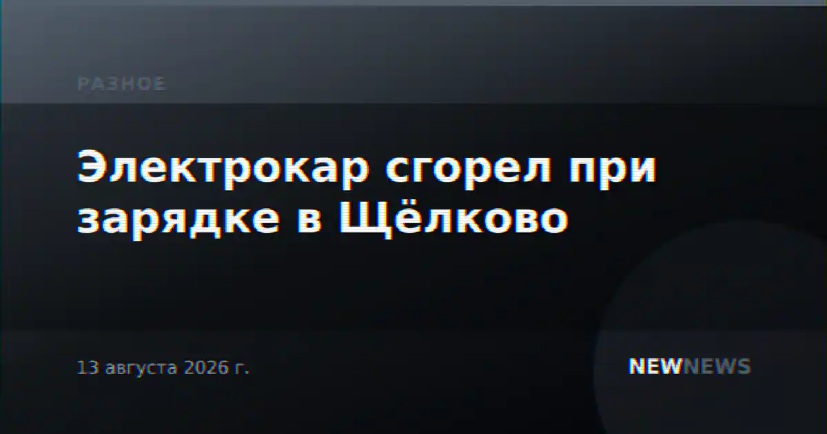 Электрокар сгорел при зарядке в Щёлково