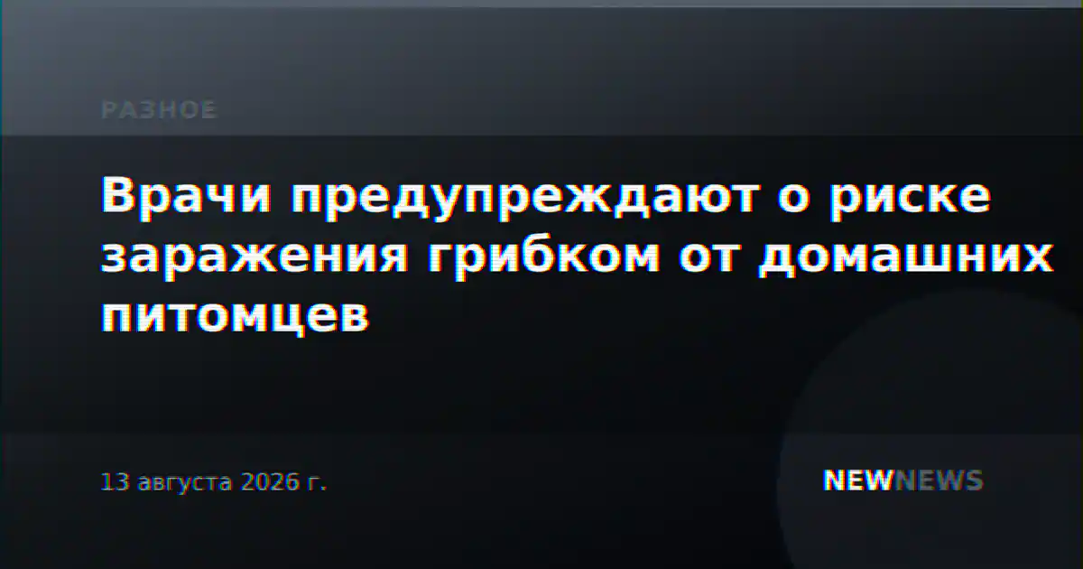 Врачи предупреждают о риске заражения грибком от домашних питомцев