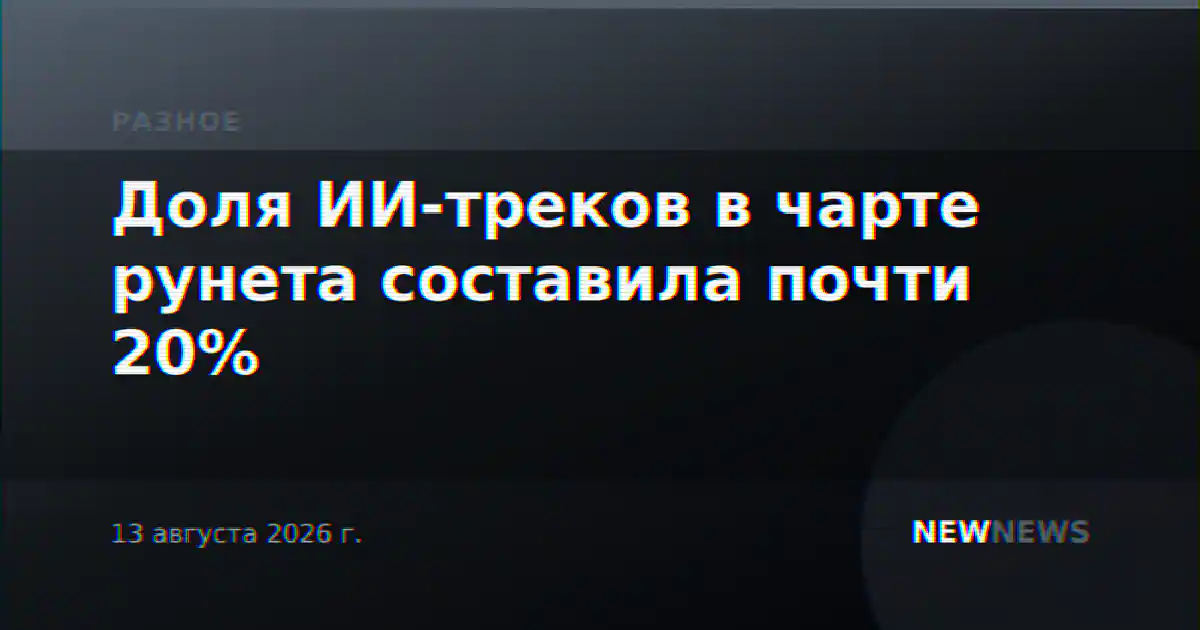 Доля ИИ-треков в чарте рунета составила почти 20%