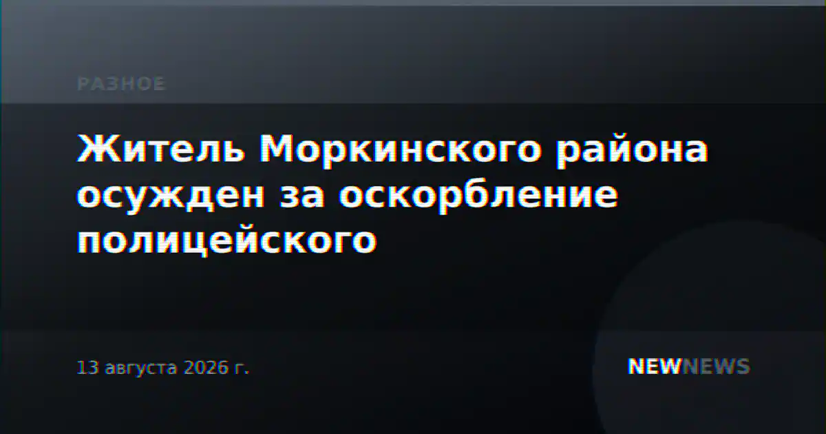 Житель Моркинского района осужден за оскорбление полицейского