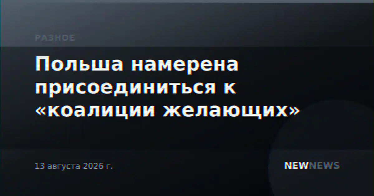 Польша намерена присоединиться к «коалиции желающих»