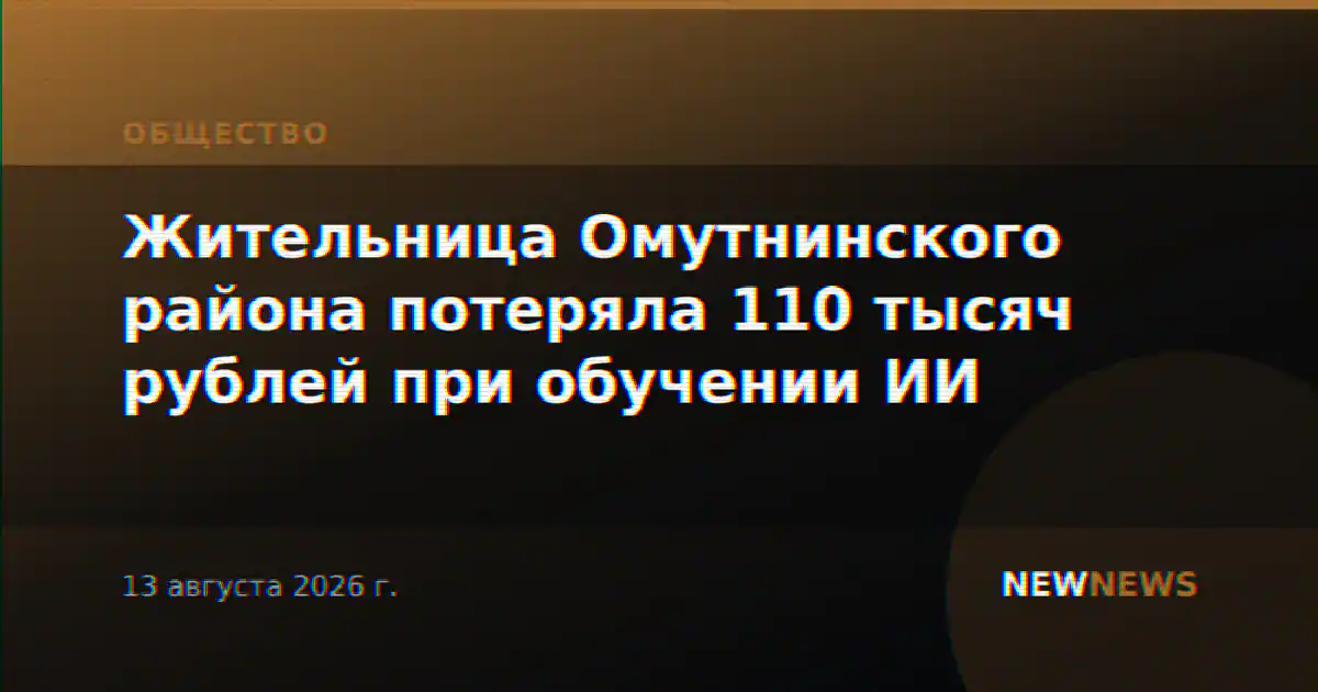 Жительница Омутнинского района потеряла 110 тысяч рублей при обучении ИИ
