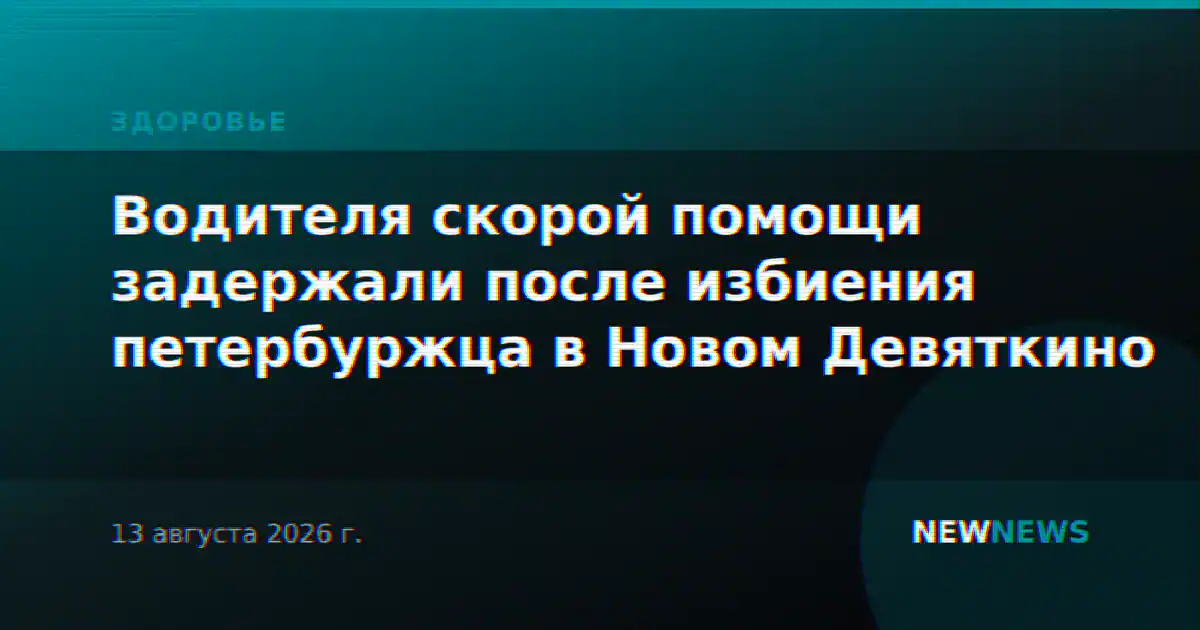 Водителя скорой помощи задержали после избиения петербуржца в Новом Девяткино