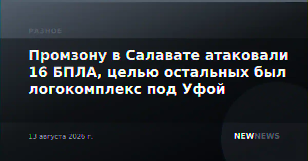 Промзону в Салавате атаковали 16 БПЛА, целью остальных был логокомплекс под Уфой