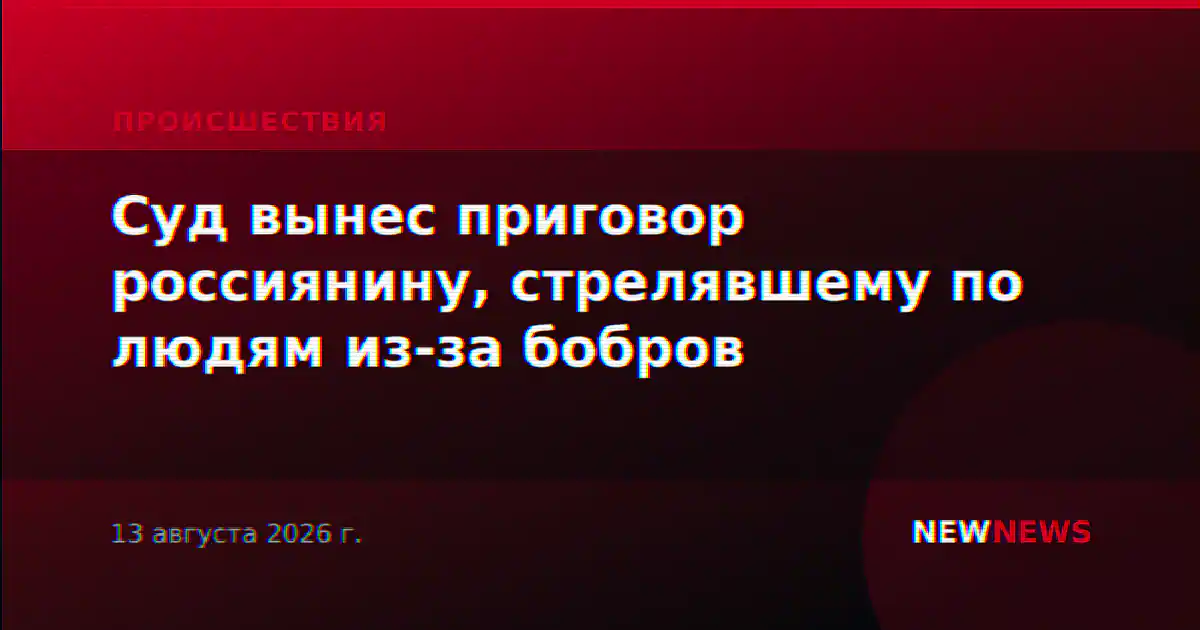 Суд вынес приговор россиянину, стрелявшему по людям из-за бобров