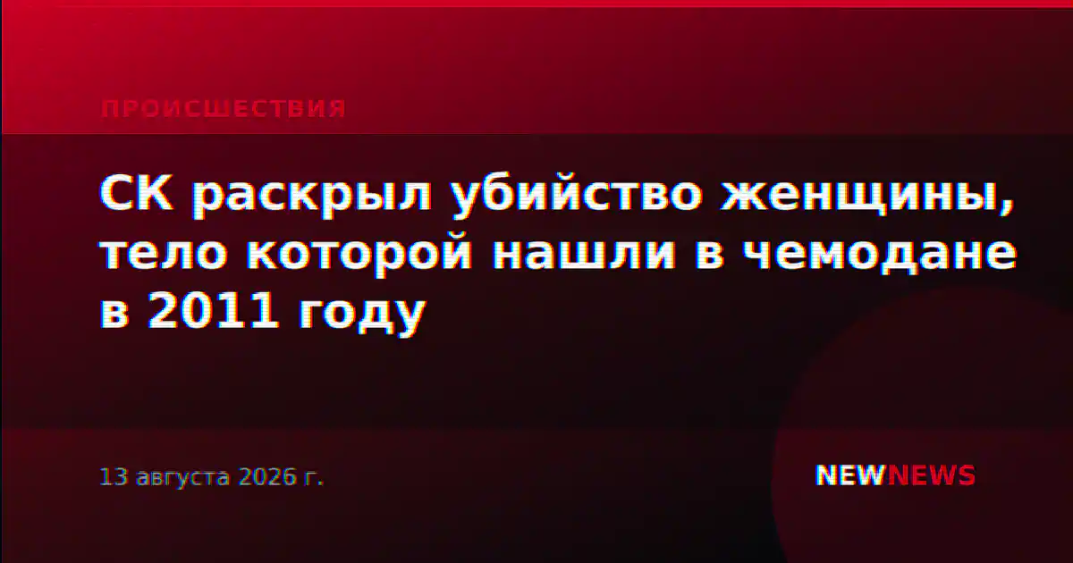 СК раскрыл убийство женщины, тело которой нашли в чемодане в 2011 году