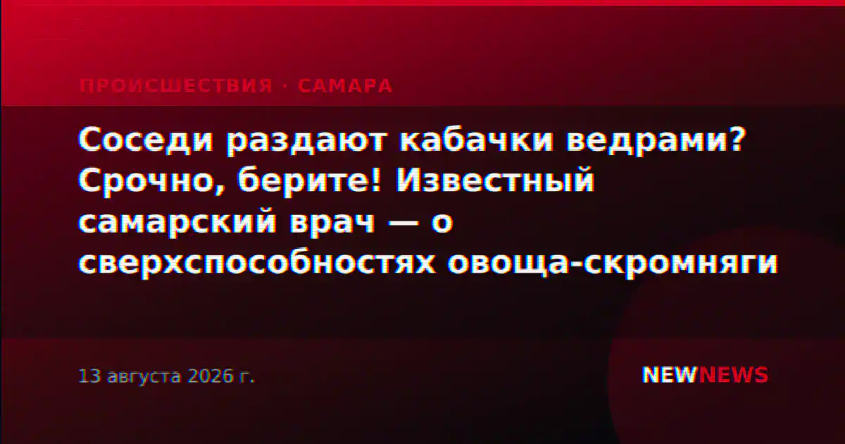 Соседи раздают кабачки ведрами? Срочно, берите! Известный самарский врач — о сверхспособностях овоща-скромняги